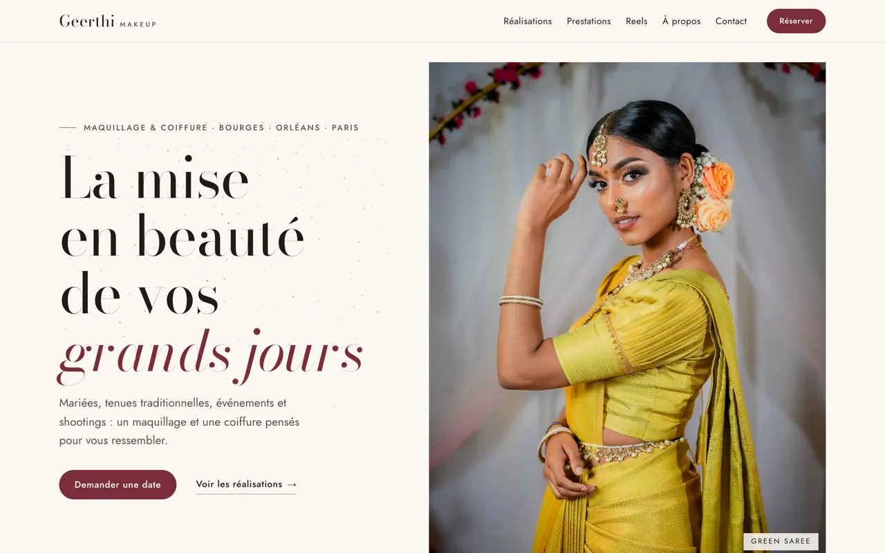 Page d’accueil de geerthi-makeup.roshan.fr